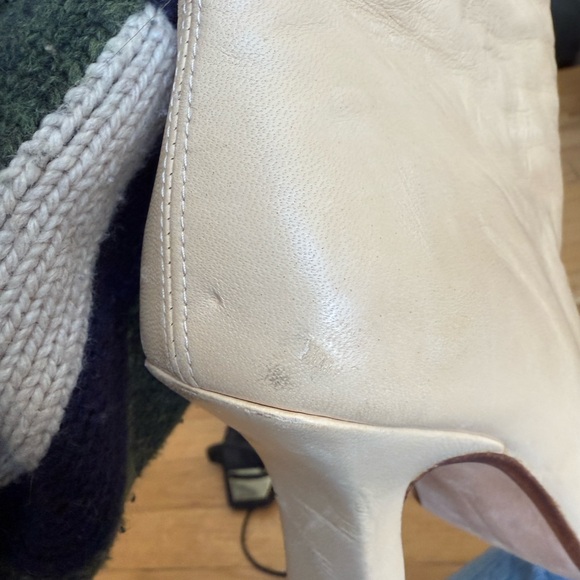 Miista Cream Heeled Boots - Picture 9 of 11